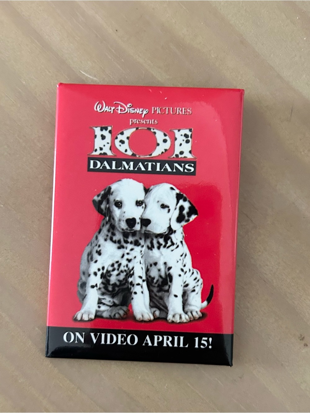 Vintage Disney 101 Dalmatians Promo Pin Button 1996 Live Action Movie